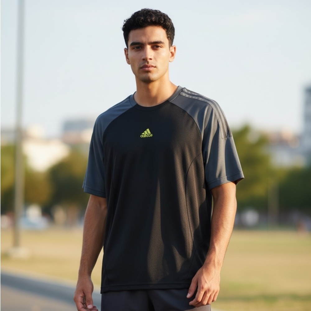 Adidas Climacool Black Blue‎ Outdoor Shirt